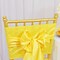 10 Pieces Canary Yellow Crushed Taffeta Chair Wraps, 9.5"x108" Vibrant Event Sashes